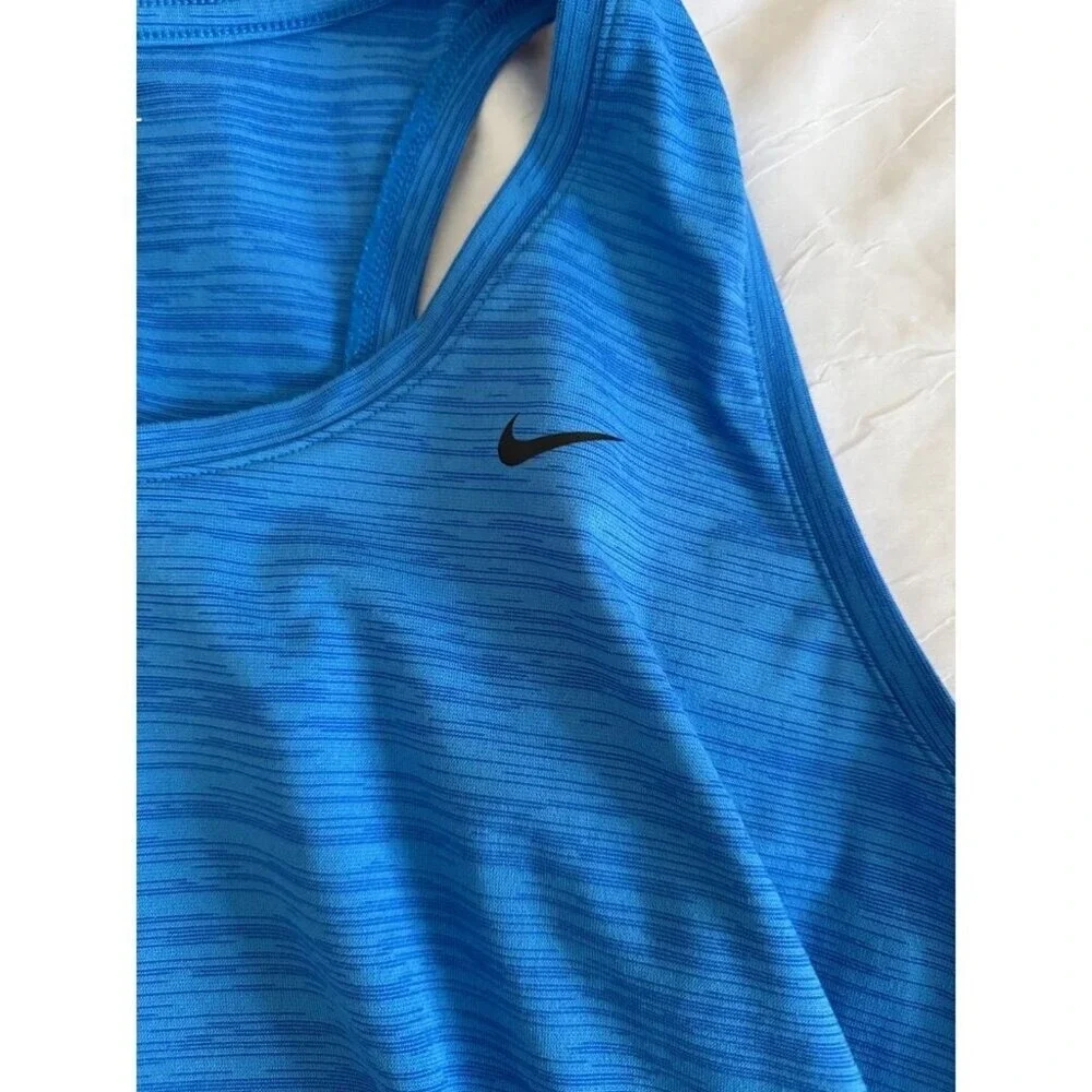 Nike Dri-FIT Tank Top XL Blue Heathered Racerback Run Club‎